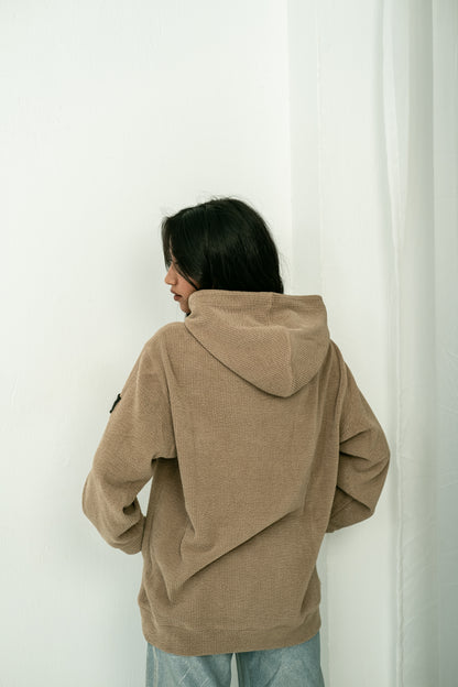 Velvet striped hoodie