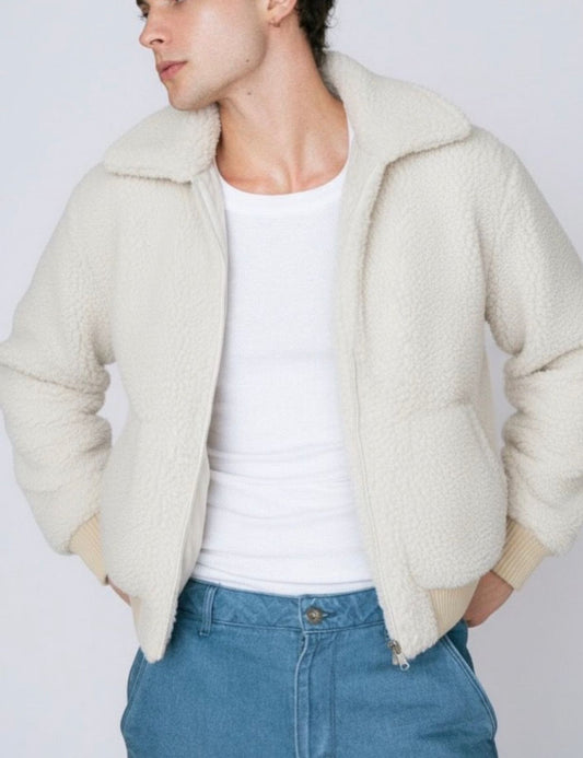 palin fur zipper jacket