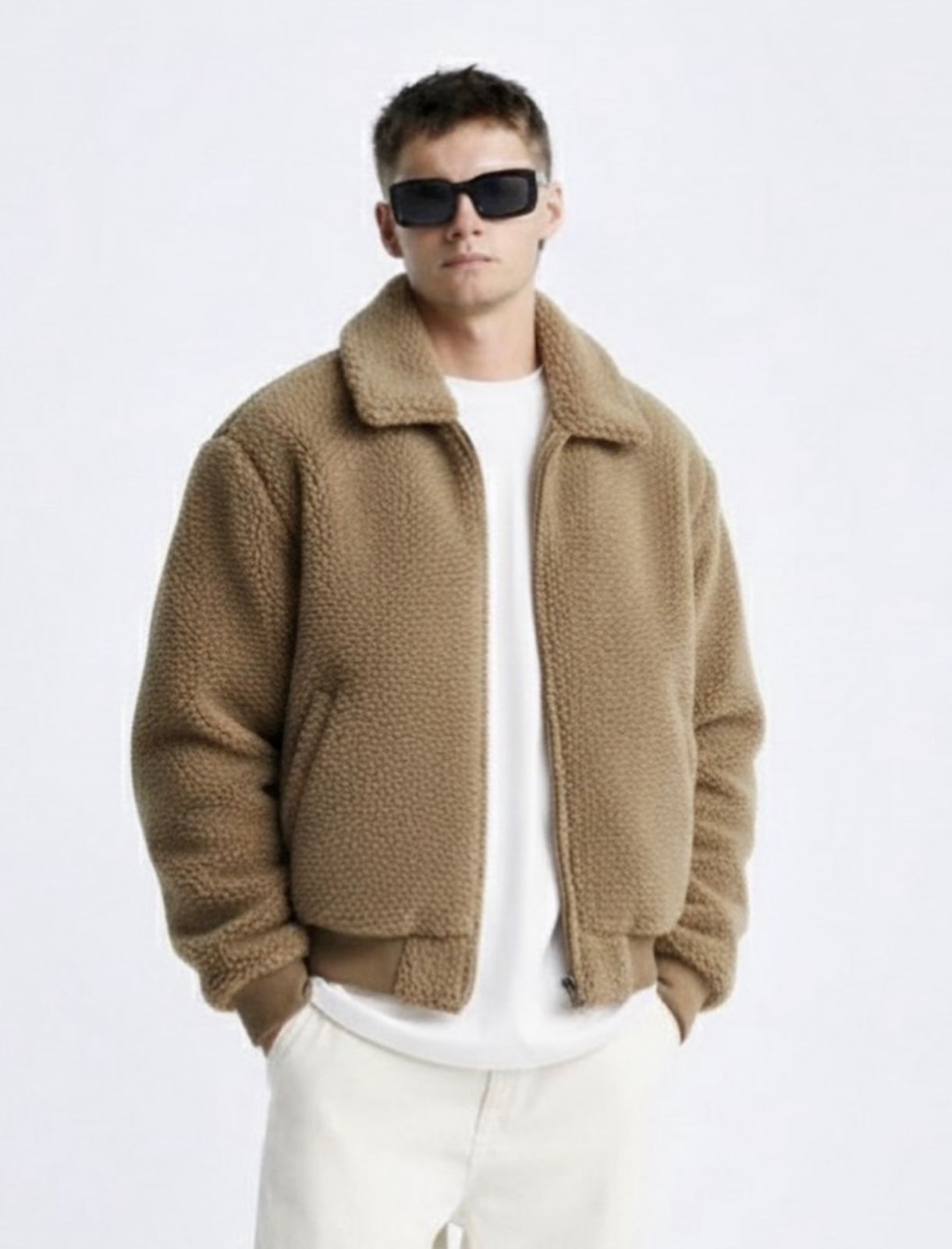 palin fur zipper jacket