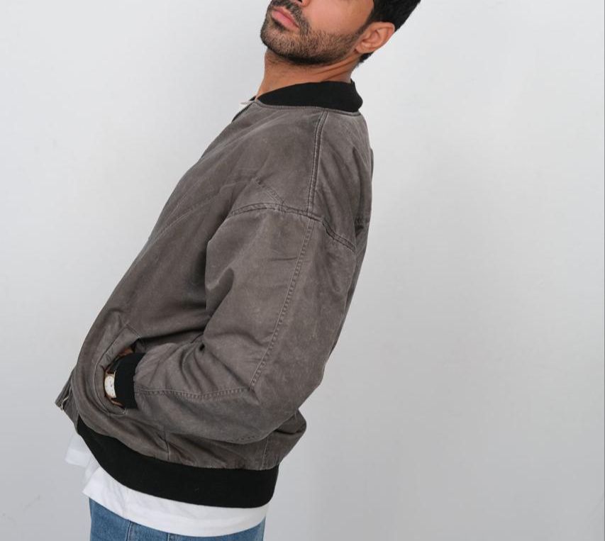 washed waterproof zipper jacket